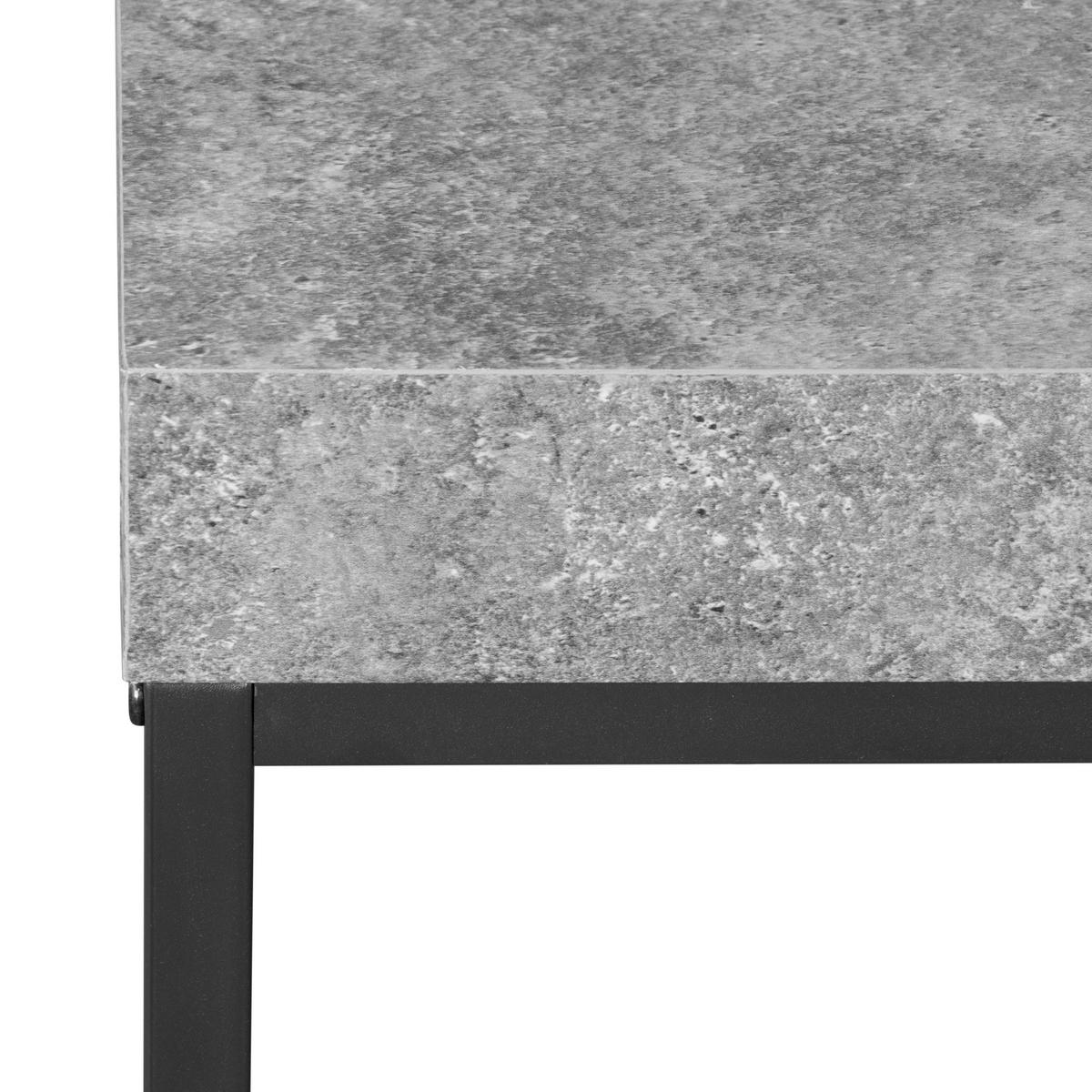 Beistelltisch Vida Beton MDF Vida - Beton/schwarz