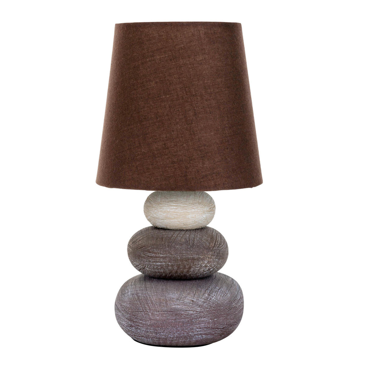 Näve Leuchten Tischleuchte 3045214 braun Keramik B/H/T: ca. 16x31x16 cm E14 1 Brennstellen Stoney - braun (16,00/31,00/16,00cm) - Näve Leuchten