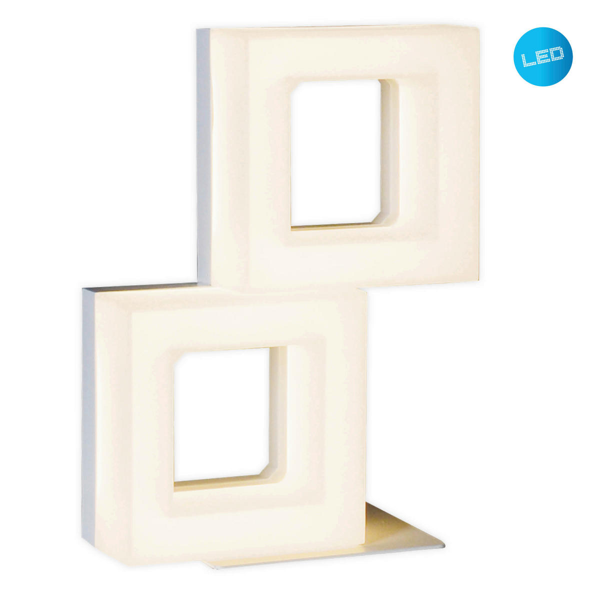 Näve Leuchten LED-Tischleuchte weiß Kunststoff Metall B/H/T: ca. 18x25x10 cm MOGGI - weiß (18,00/25,00/10,00cm) - Näve Leuchten