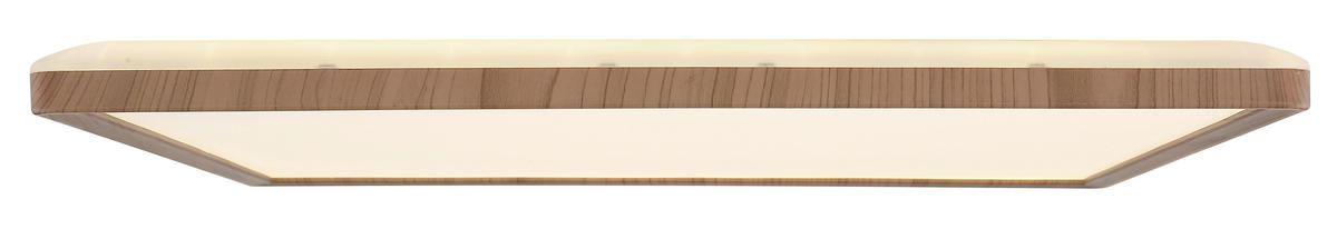 GLOBO LED-Deckenleuchte Opal braun Kunststoff B/H/T: ca. 42x2,5x42 cm SAPANA - braun/Opal (42,00/2,50/42,00cm) - GLOBO