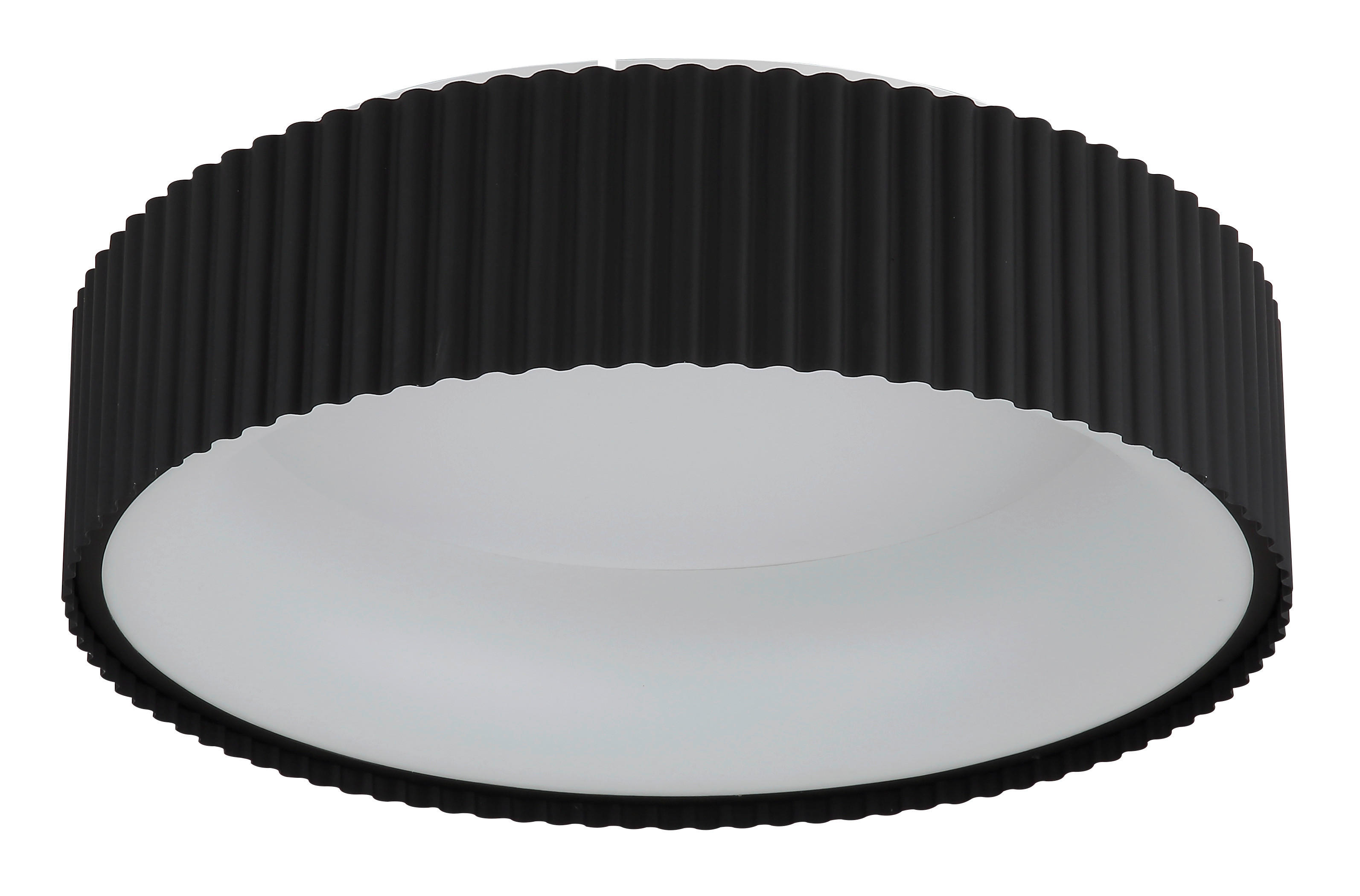 GLOBO LED-Deckenleuchte mattschwarz Opal weiß Acryl Metall H/D: ca. 13x46 cm 1 Brennstellen KEMP - weiß/Opal (46,00/13,00cm) - GLOBO