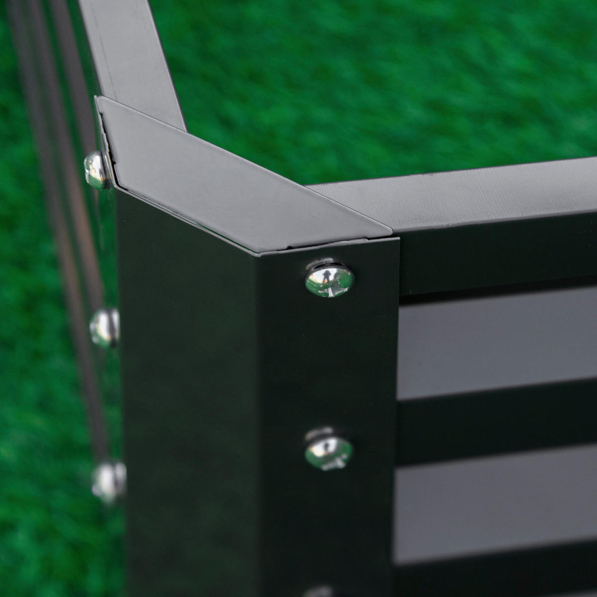 Outsunny Pflanzenbeet mit offenem Boden B/H/L: ca. 120x30x120 cm Pflanzenbeet_mit_offenem_Boden - grau (120,00/120,00/30,00cm) - Outsunny