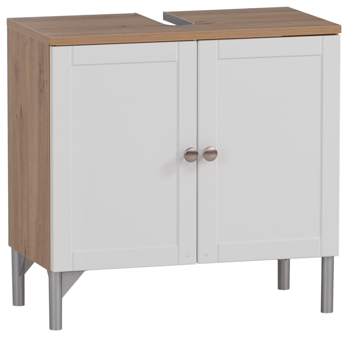 Waschbeckenunterschrank Jesper Eiche Artisan Nachbildung weiß matt B/H/T: ca. 60,2x58,5x32 cm Jesper - Eiche/weiß (60,20/58,50/32,00cm) - Möbelpartner