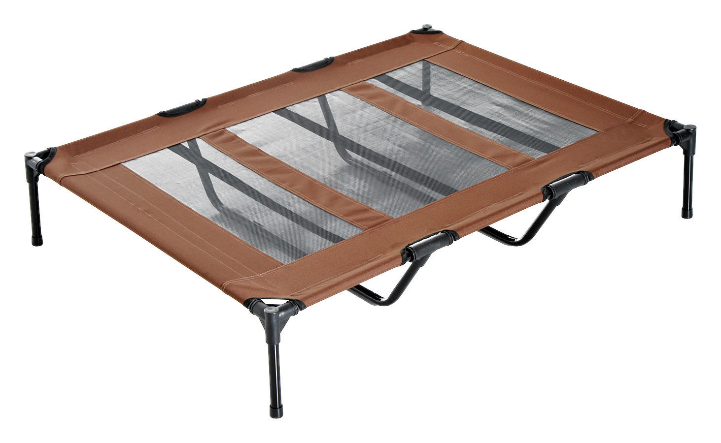 PawHut Hunde Liegeplatz braun Metall B/H/L: ca. 92x23x122 cm Hunde Liegeplatz inkl.Tragetasche - braun/schwarz (122,00/92,00/23,00cm) - PawHut