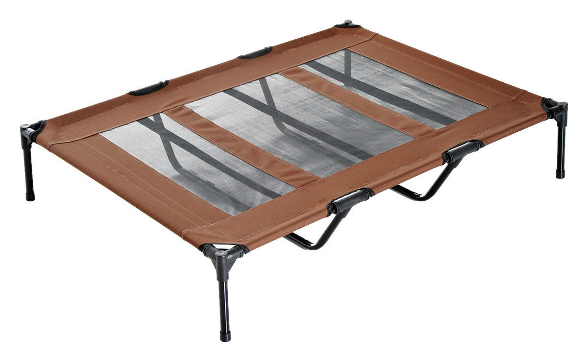 PawHut Hunde Liegeplatz braun Metall B/H/L: ca. 92x23x122 cm Hunde Liegeplatz inkl.Tragetasche - braun/schwarz (122,00/92,00/23,00cm) - PawHut