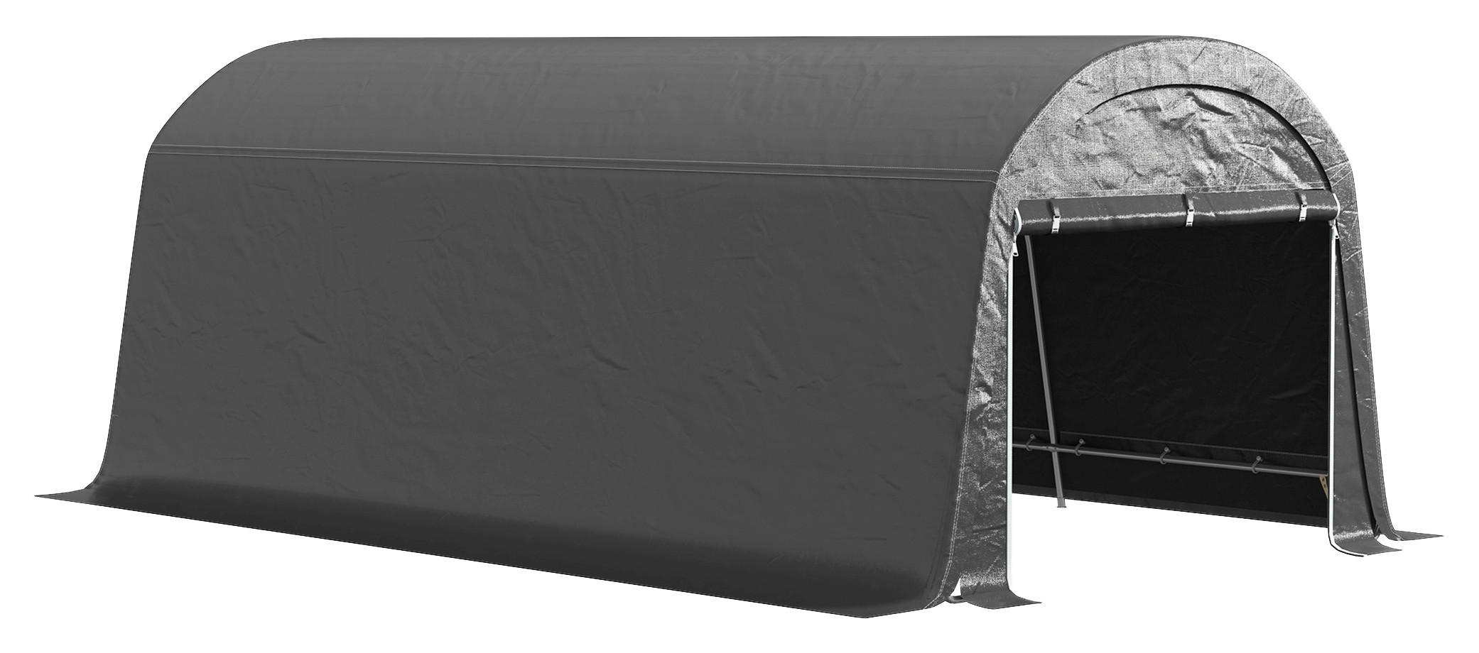 Outsunny Gerätezelt dunkelgrau Kunststoff B/H/L: ca. 600x230x300 cm Gerätezelt - dunkelgrau (300,00/600,00/230,00cm) - Outsunny