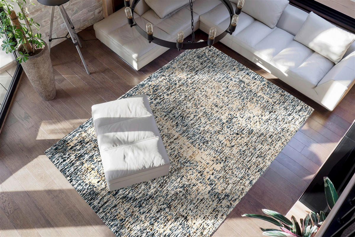 Padiro Kurzflorteppich Puerto 125 beige B/H/L: ca. 120x0,8x170 cm Puerto 125 - beige/blau (170,00/120,00/0,80cm) - Padiro
