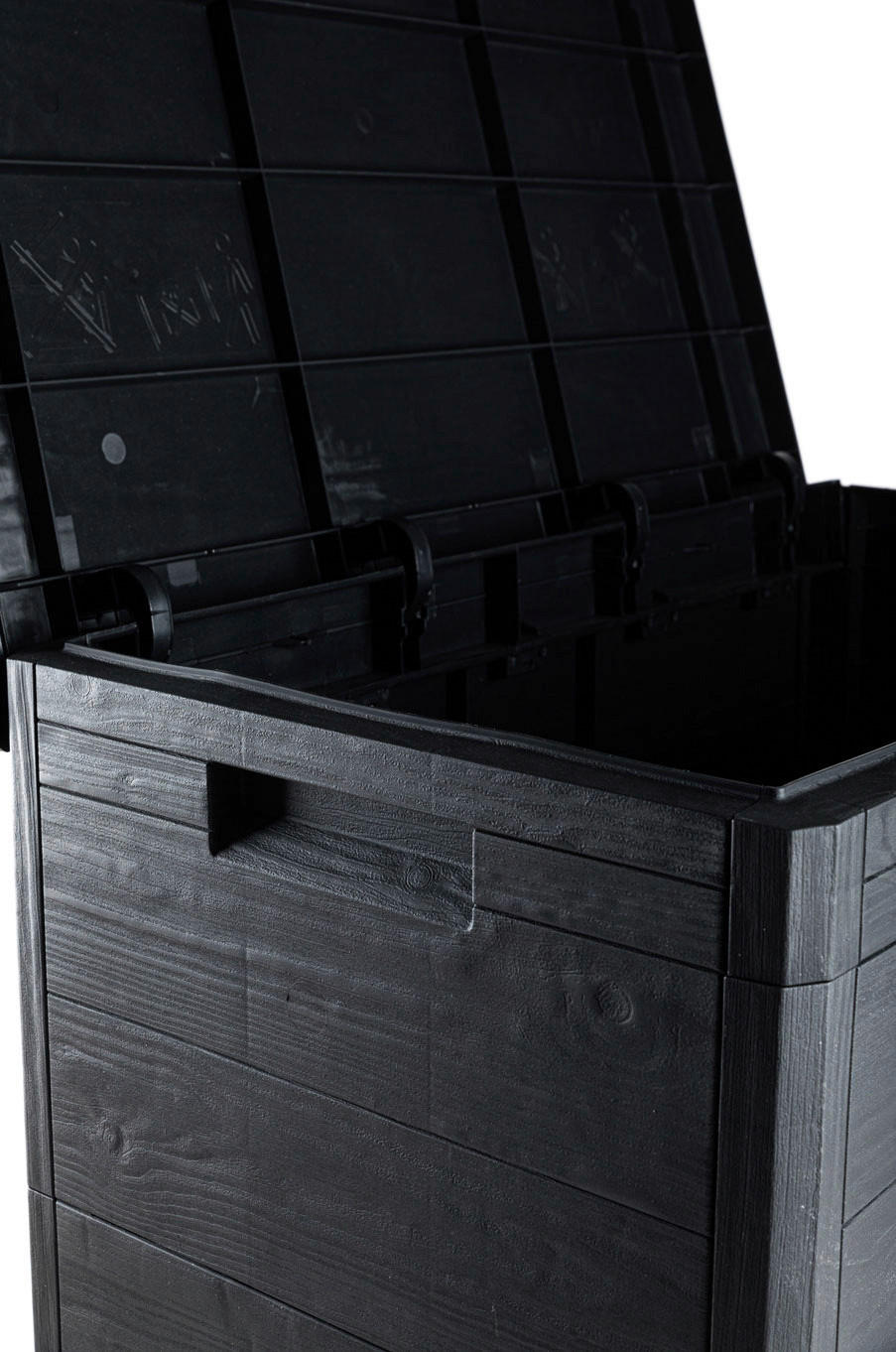 Toomax Aufbewahrungsbox Woodys anthrazit Kunststoff B/H/L: ca. 52,7x44,5x77,5 cm Woodys - anthrazit (77,50/52,70/44,50cm) - Toomax