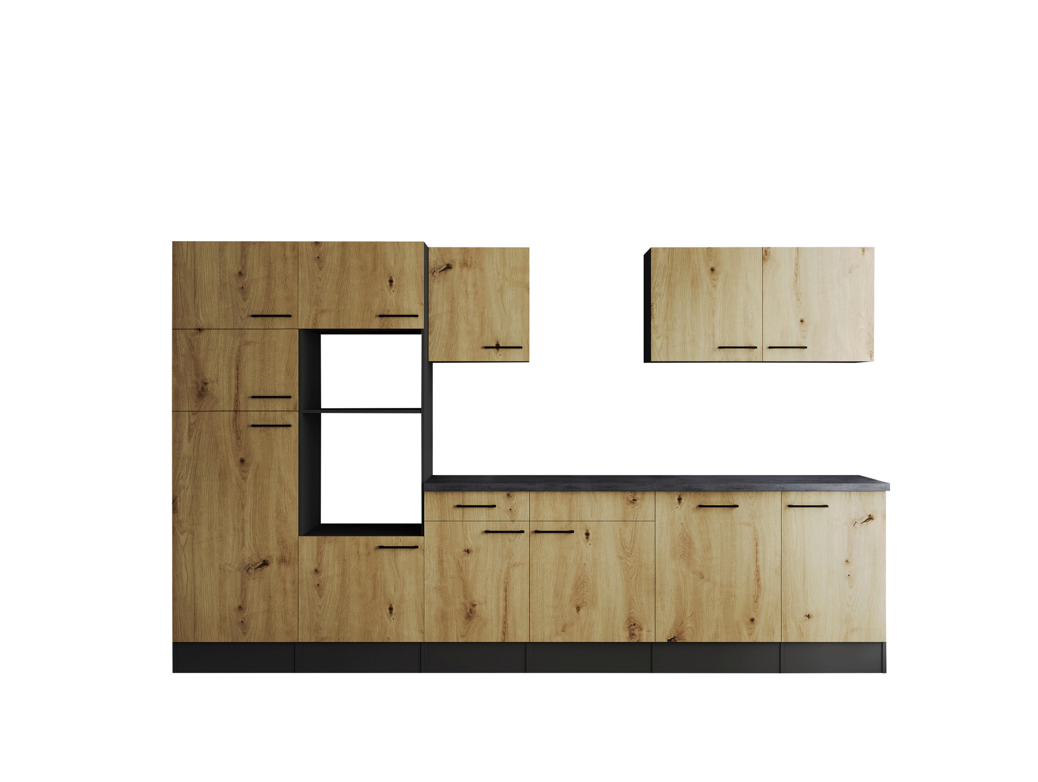 Küchenblock Oliver B/H/T: ca. 340x205x60 cm Oliver - granit/grau (340,00/205,00/60,00cm) - Respekta