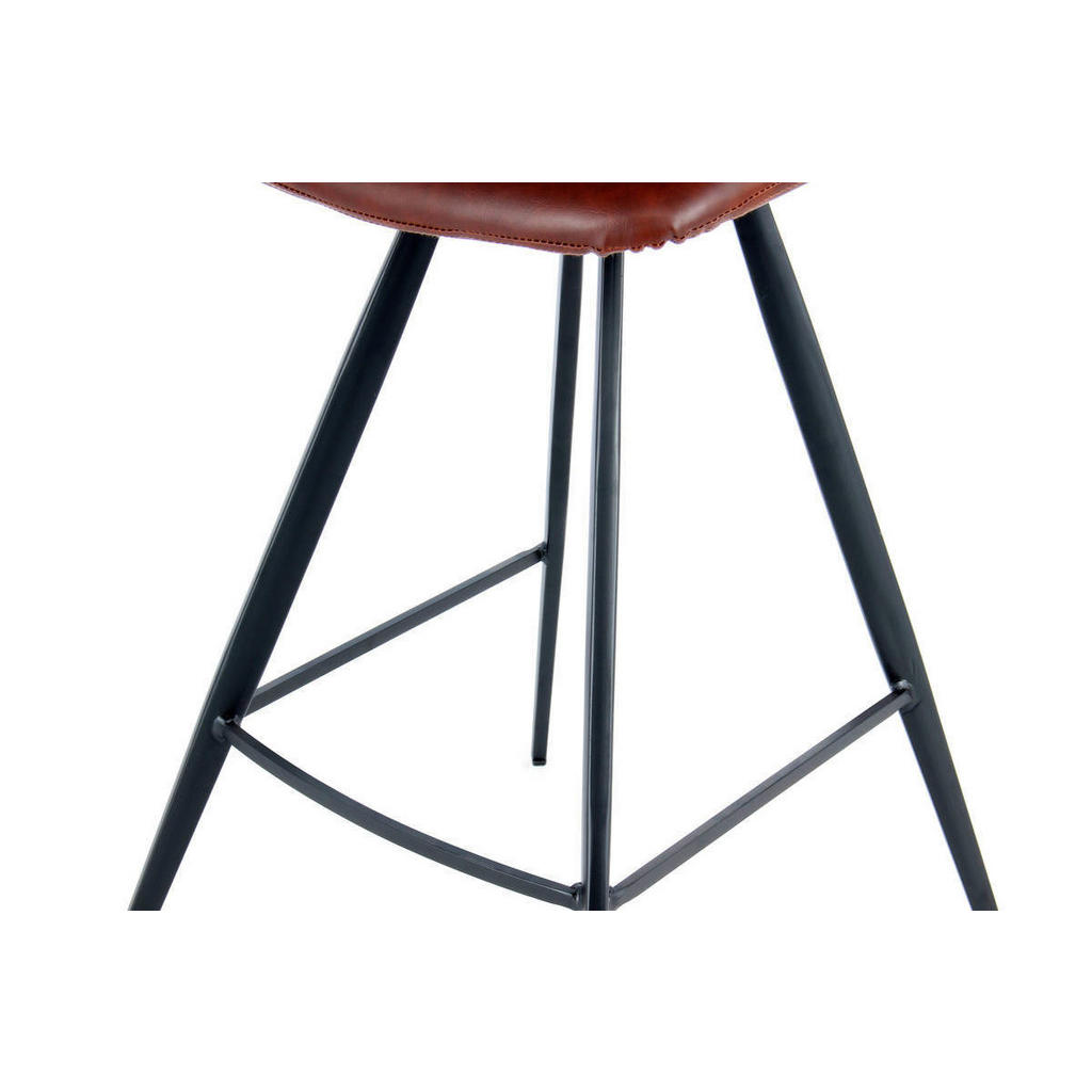 Thumbnail - Barhocker Samantha 300 2er dunkelbraun Kunstleder B/H/T: ca. 47,5x102x56,5 cm