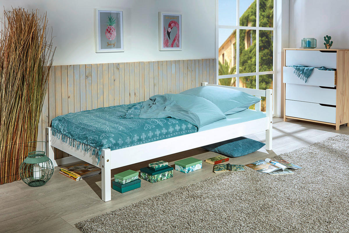 Bett Vilmar weiß Liegefläche B/L: ca. 90x200 cm Vilmar - weiß (98,00/70,00/210,00cm)