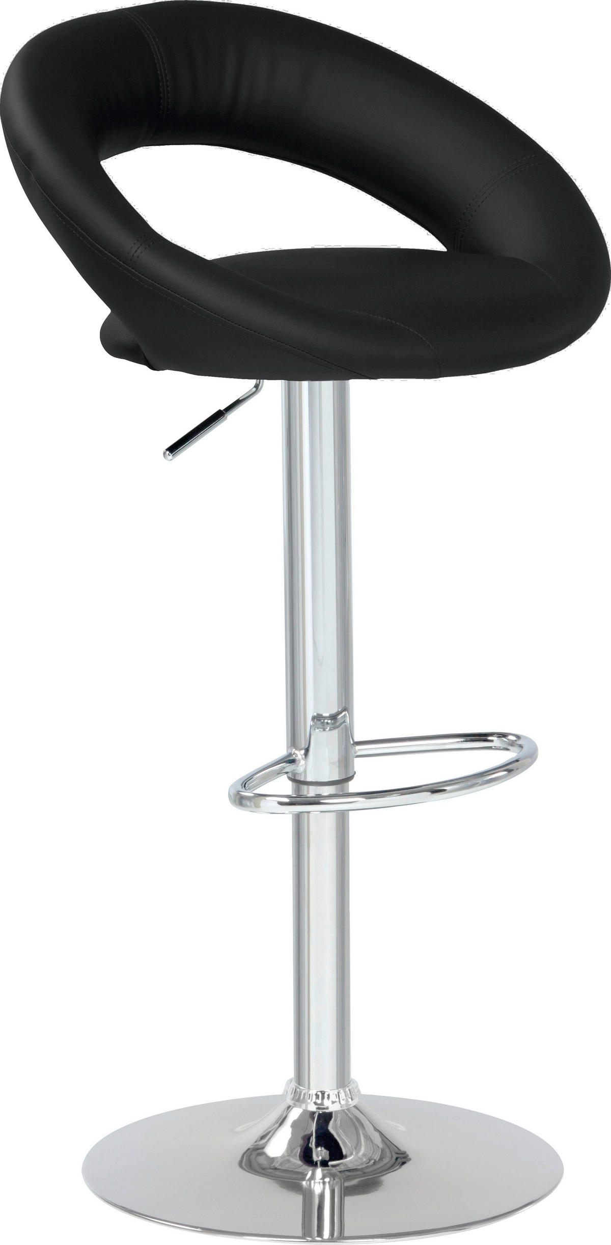 Barhocker FM-120 schwarz B/H/T: ca. 57x82x51 cm FM-120 - schwarz/Chrom (57,00/82,00/51,00cm)