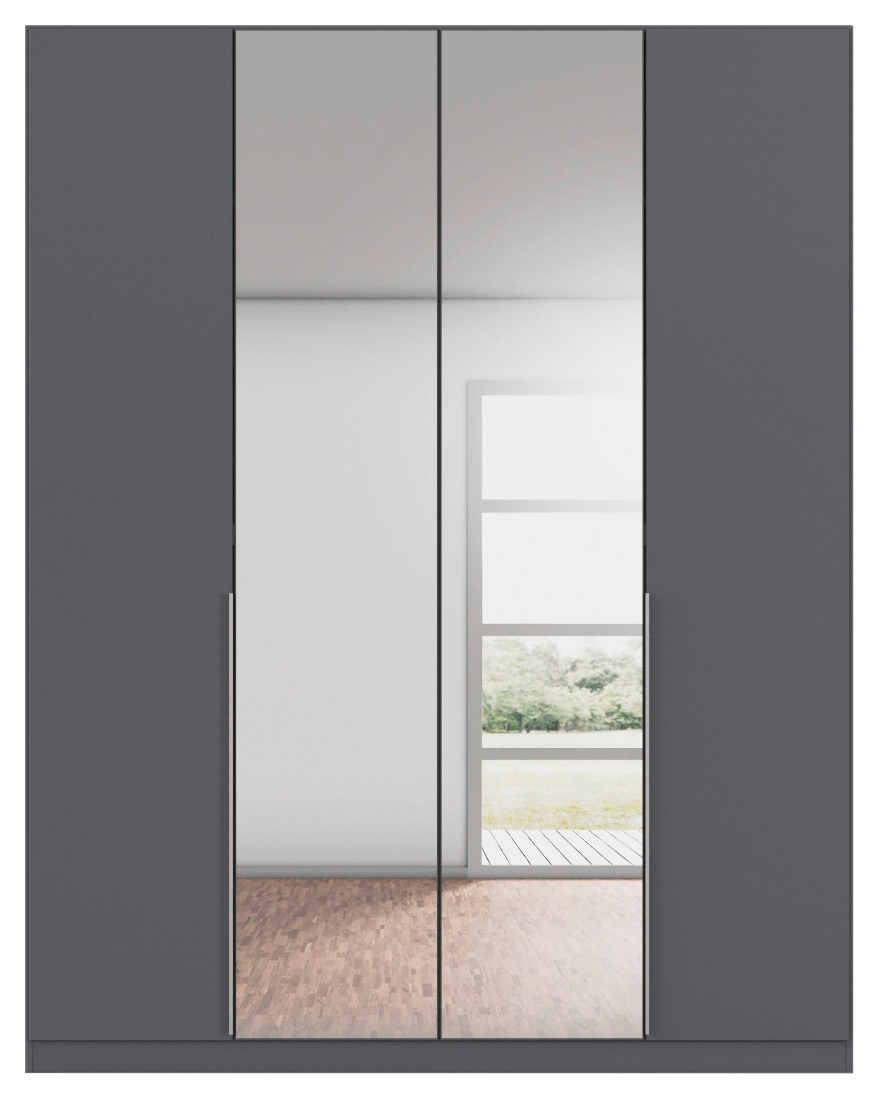 Kleiderschrank Alabama grau B/H/T: ca. 181x229x54 cm Alabama - Alu/grau (181,00/229,00/54,00cm)
