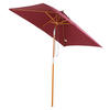 Outsunny Sonnenschirm weinrot Holz B/H/L: ca. 150x230x200 cm Sonnenschirm_knickbar - weinrot (200,00/150,00/230,00cm) - Outsunny