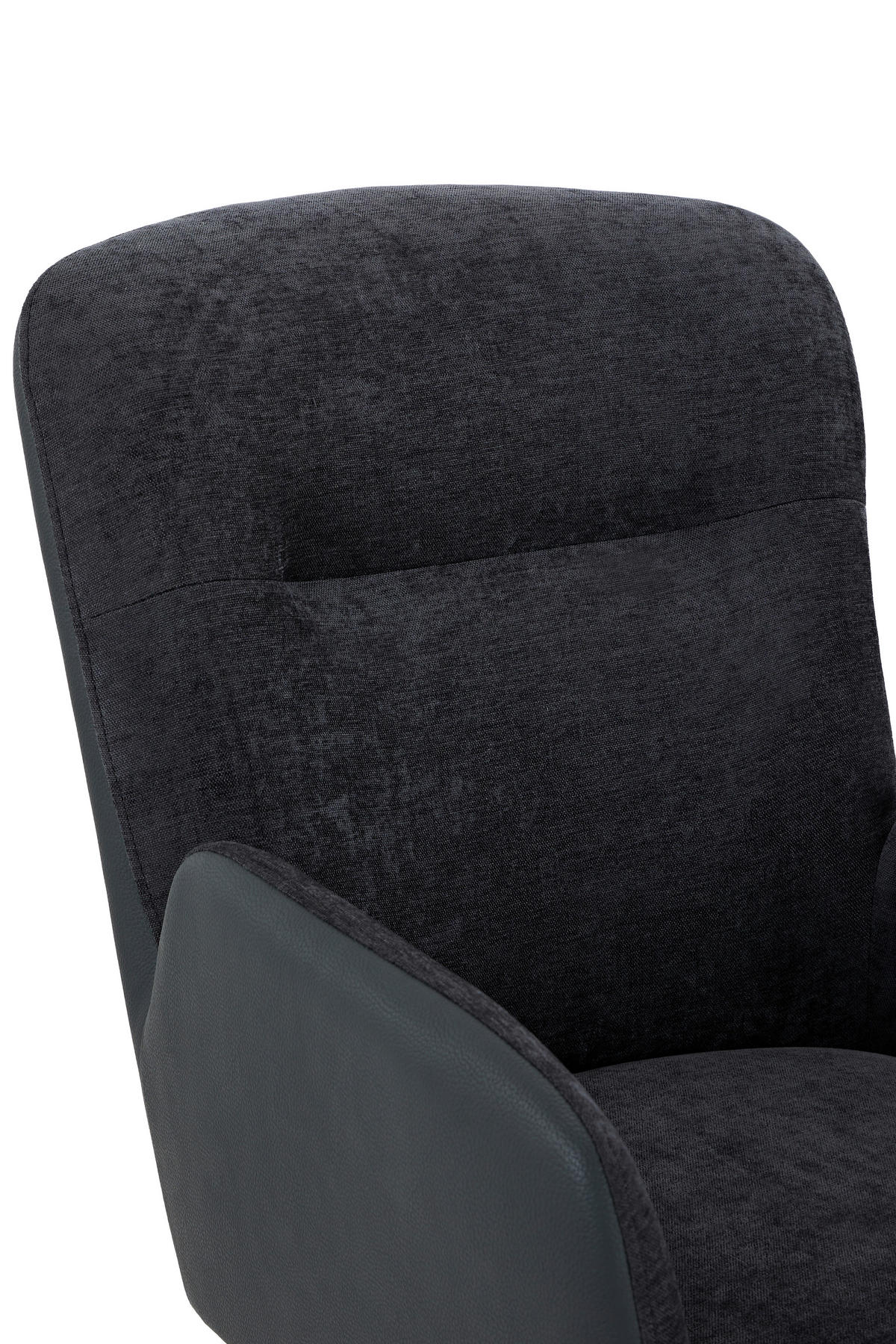 Drehstuhl Milazzo schwarz Kunstleder Webstoff B/H/T: ca. 60x92x68 cm Milazzo - schwarz (60,00/92,00/68,00cm)