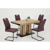 Essgruppe Britta I wilde Beere Eiche Holzwerkstoff B/H/T: ca. 220x76x90 cm Britta I - Eiche/wilde Beere (220,00/76,00/90,00cm) - Hela