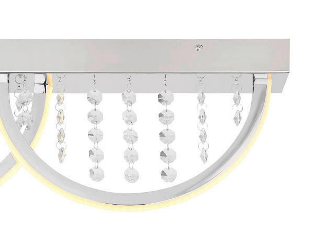 GLOBO Deckenleuchte 67104-14 klar Opal Chrom Metall Acryl B/H/L: ca. 6x20x60 cm Gert - klar/Opal (60,00/6,00/20,00cm) - GLOBO