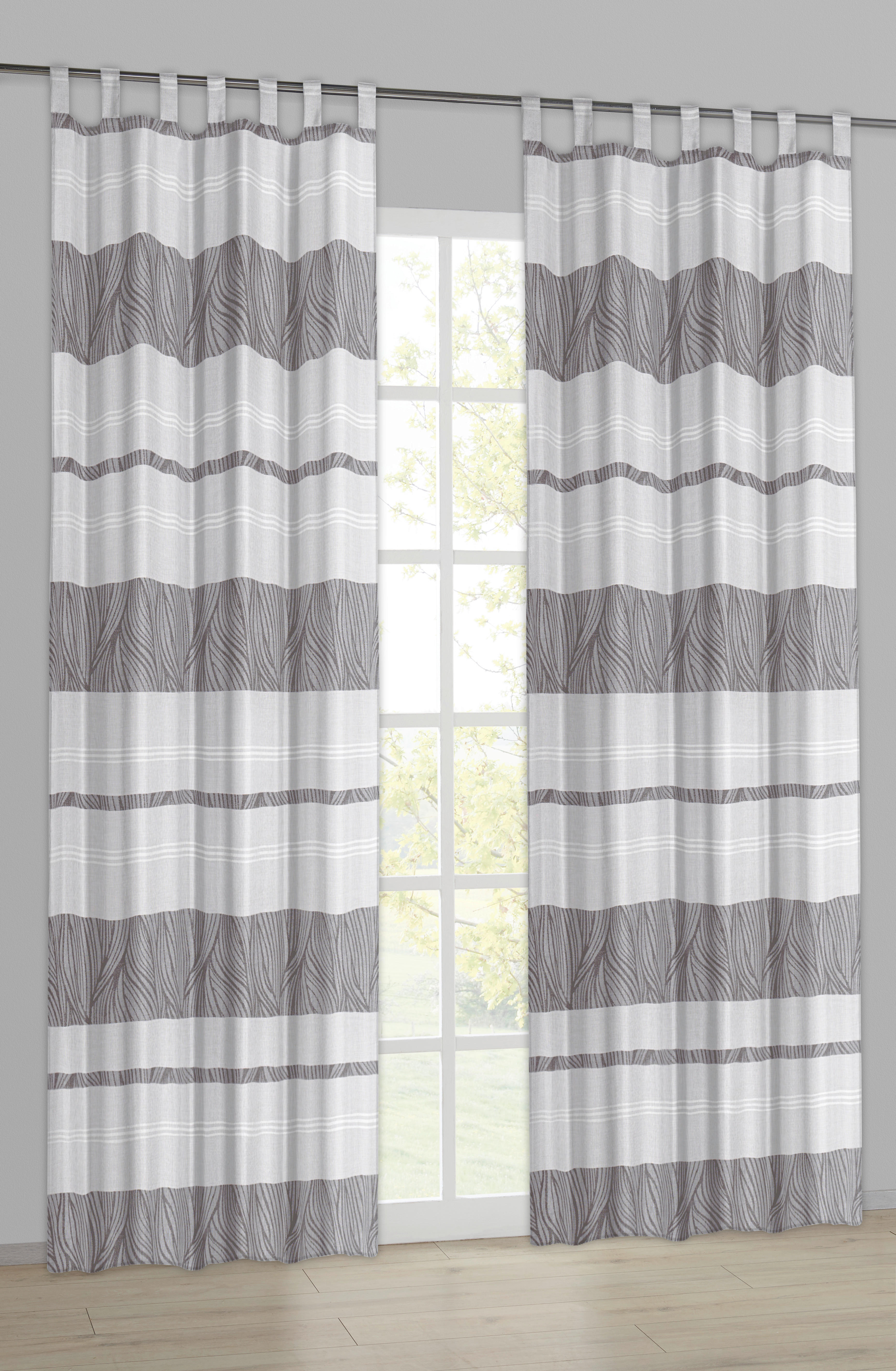Kombivorhang Capri weiß B/L: ca. 135x245 cm Capri - weiß/taupe (135,00/245,00cm)
