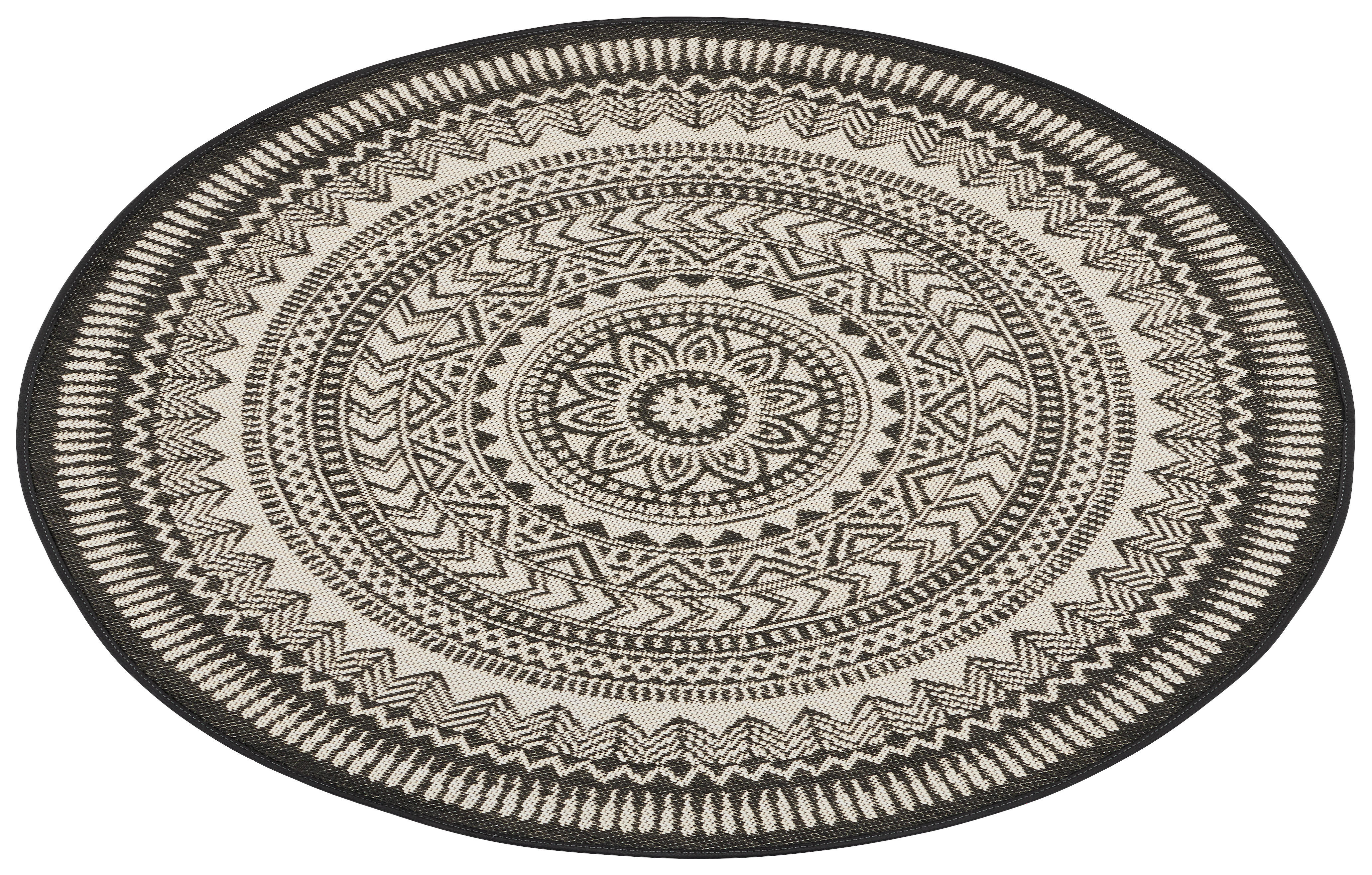 In-/Outdoor-Teppich Ambiente schwarz D: ca. 120 cm Ambiente - natur/schwarz (120,00cm)