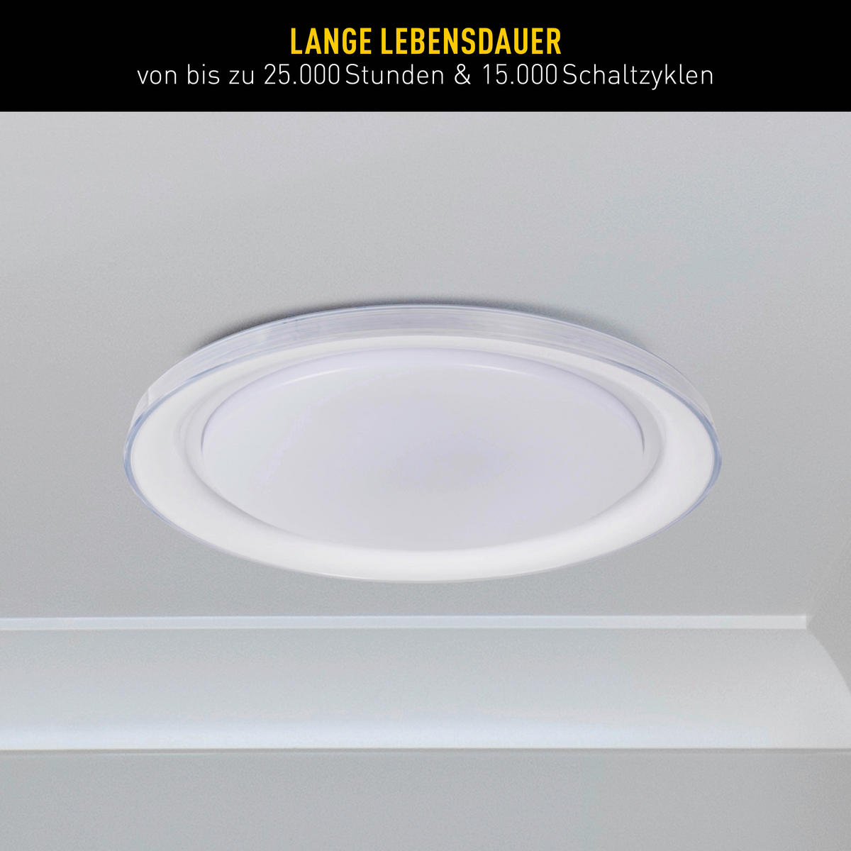 Näve Leuchten LED-Deckenleuchte weiß Metall Kunststoff B/H/T/D: ca. 50,5x7,5x50,5x50,5 cm CLAIRE - weiß (50,50/7,50/50,50cm) - Näve Leuchten