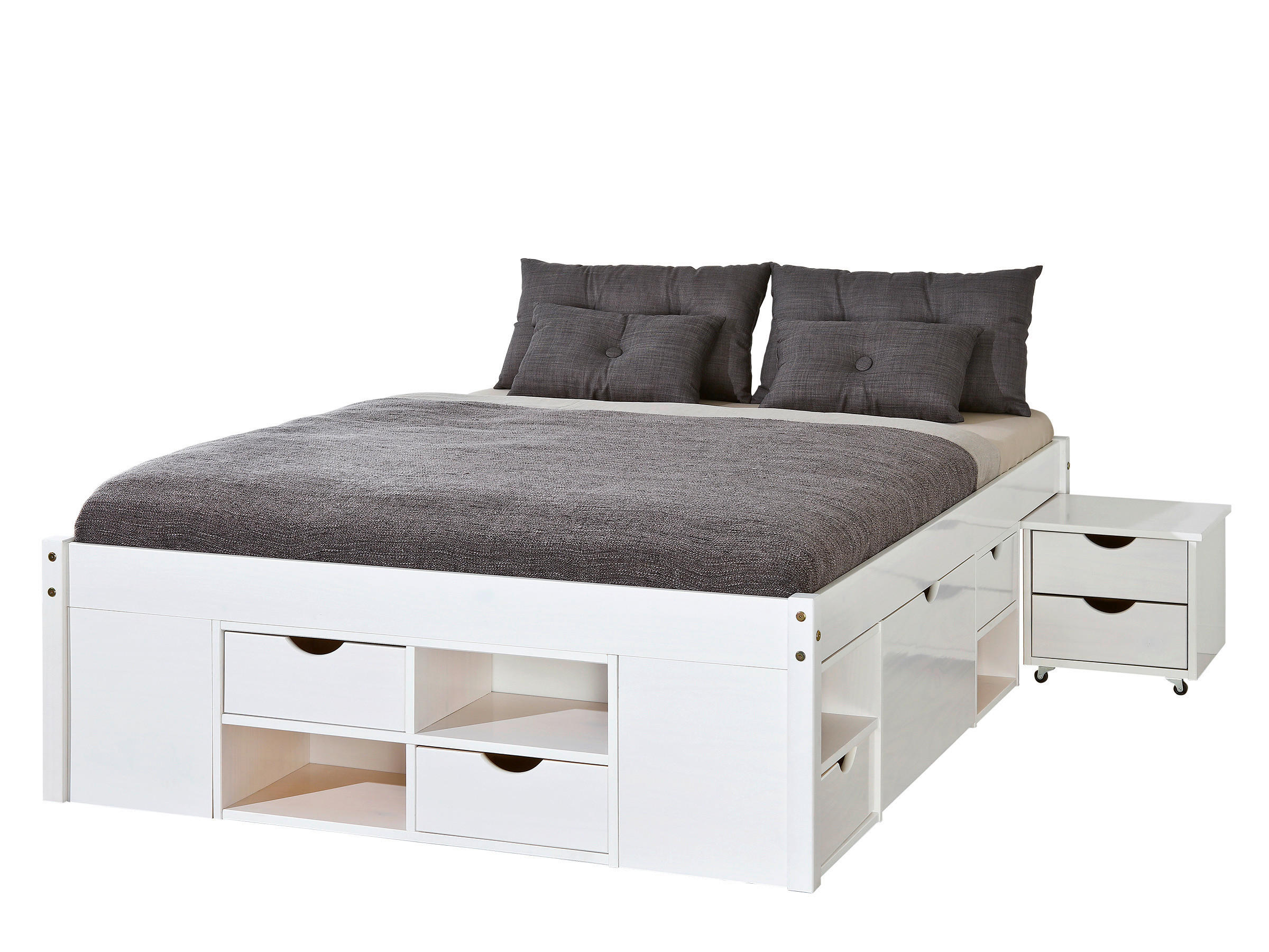 Funktionsbett Till weiß Liegefläche B/L: ca. 140x190 cm Till - weiß (146,00/47,50/199,00cm) - Inter Link