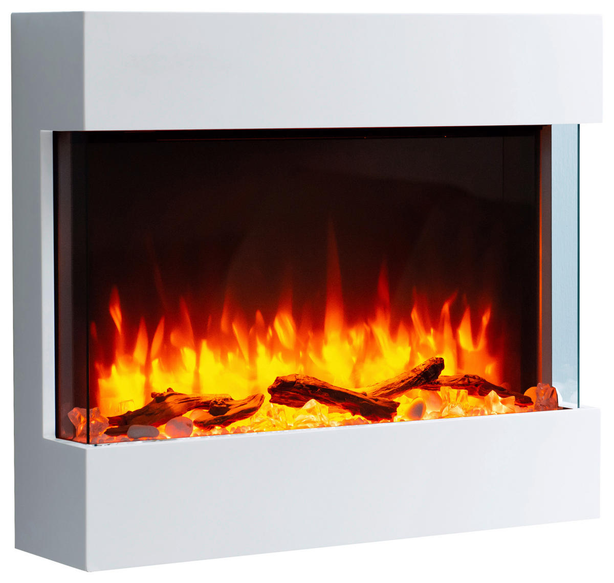 Balderia Wandkamin Elektrischer-Kamin Alva weiß MDF B/H/T: ca. 63,4x72,6x20 cm Elekt.-Kamin Alva EM279B - weiß (63,40/72,60/20,00cm) - Balderia