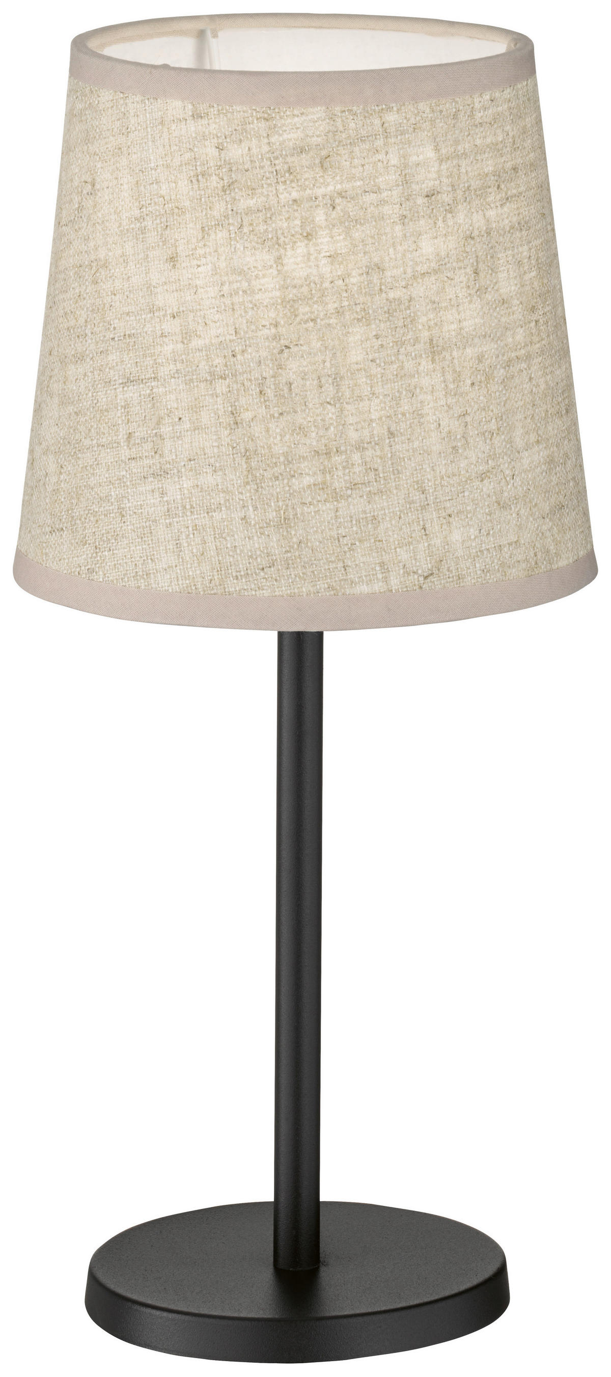 easy! by FHL Tischleuchte 850224 Eve sand schwarz Metall Textil H/D: ca. 30x14 cm E14 1 Brennstellen Eve - sand/schwarz (14,00/30,00cm) - easy! by FHL