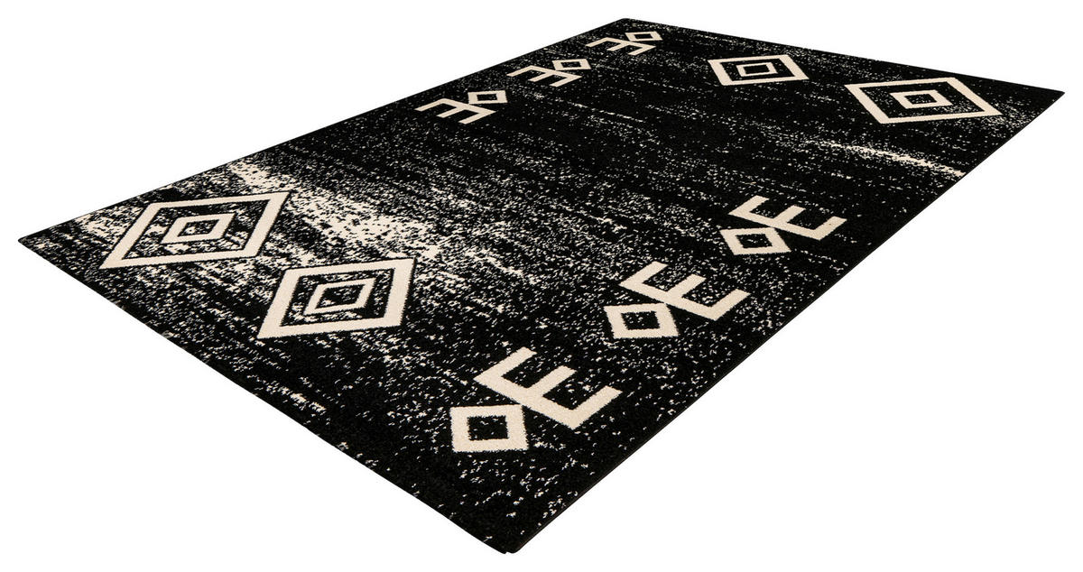 360Living Teppich Naila schwarz B/L: ca. 160x230 cm Naila - schwarz (160,00/230,00cm) - 360Living