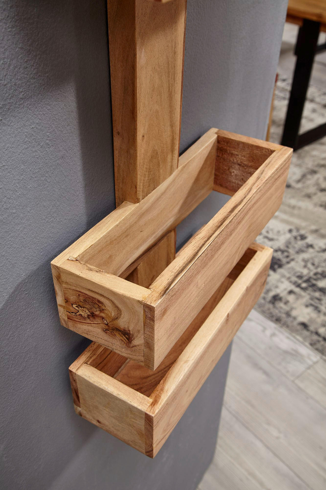 Thumbnail - Zeitungsständer natur Akazie B/H/T: ca. 30x72x10 cm