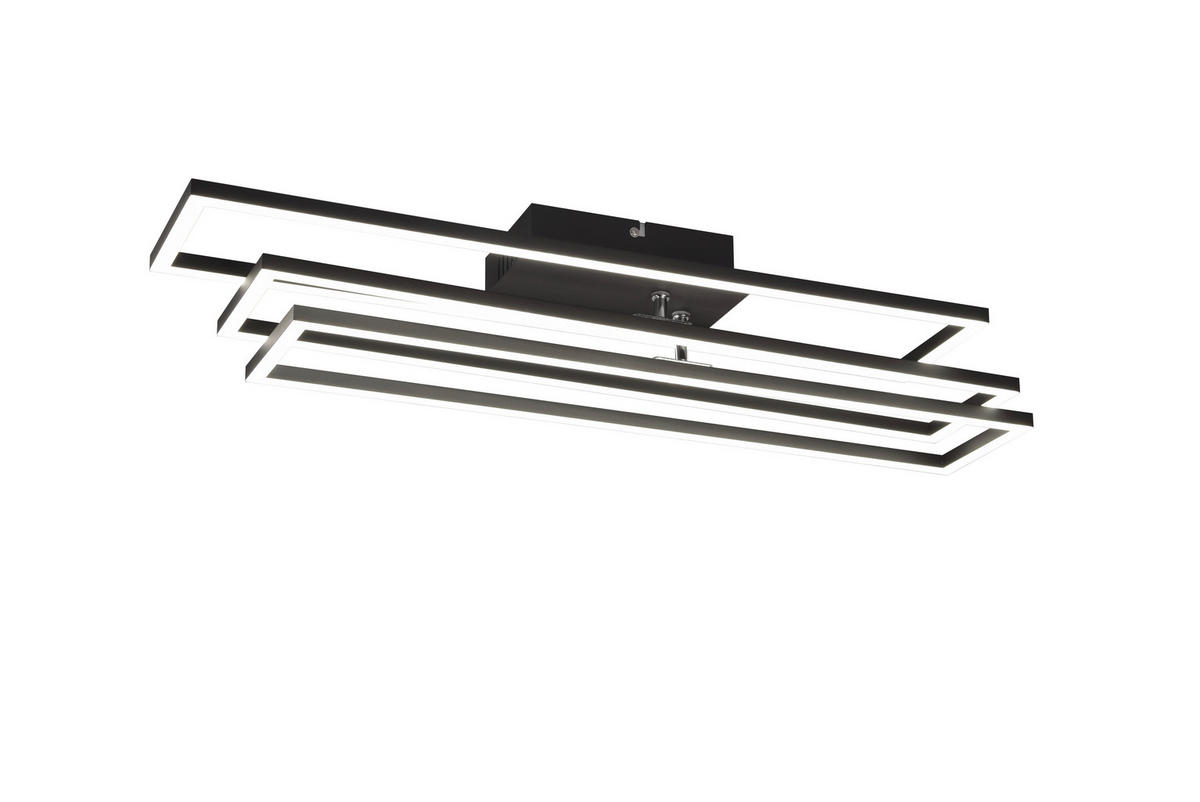Reality LED-Deckenleuchte R64423132 Corso schwarz Metall B/H/T: ca. 66x10x60 cm 1 Brennstellen Corso - schwarz (66,00/10,00/60,00cm) - Reality