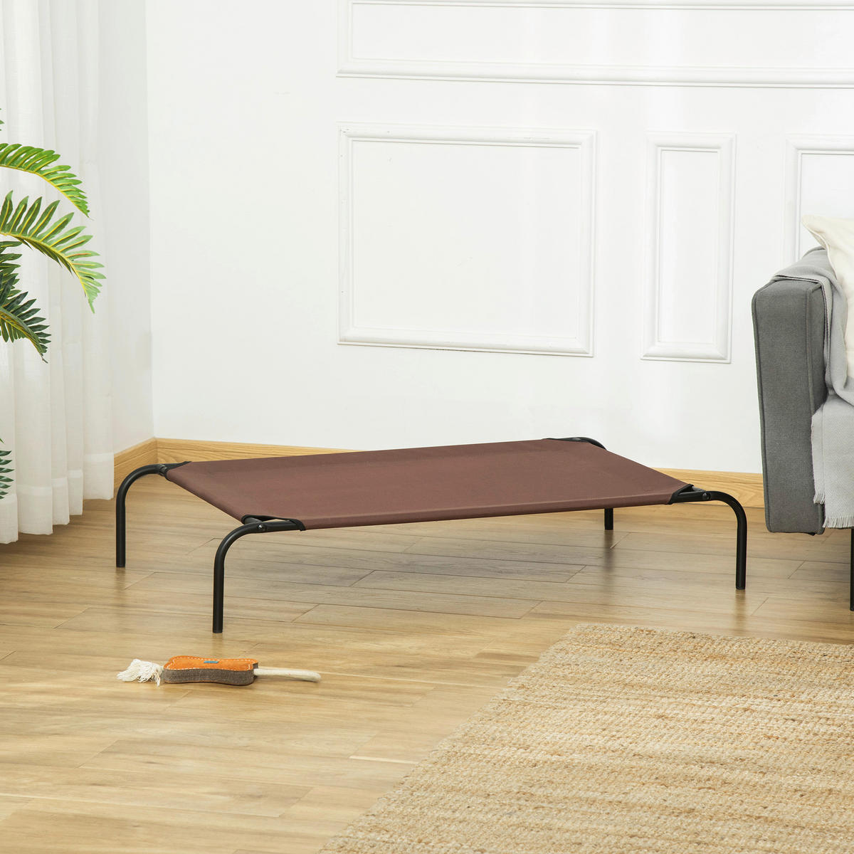 PawHut Hunde-Zubehör grau Polypropylen B/H/L: ca. 68x110x20 cm Hundebett - grau (20,00/68,00/110,00cm) - PawHut