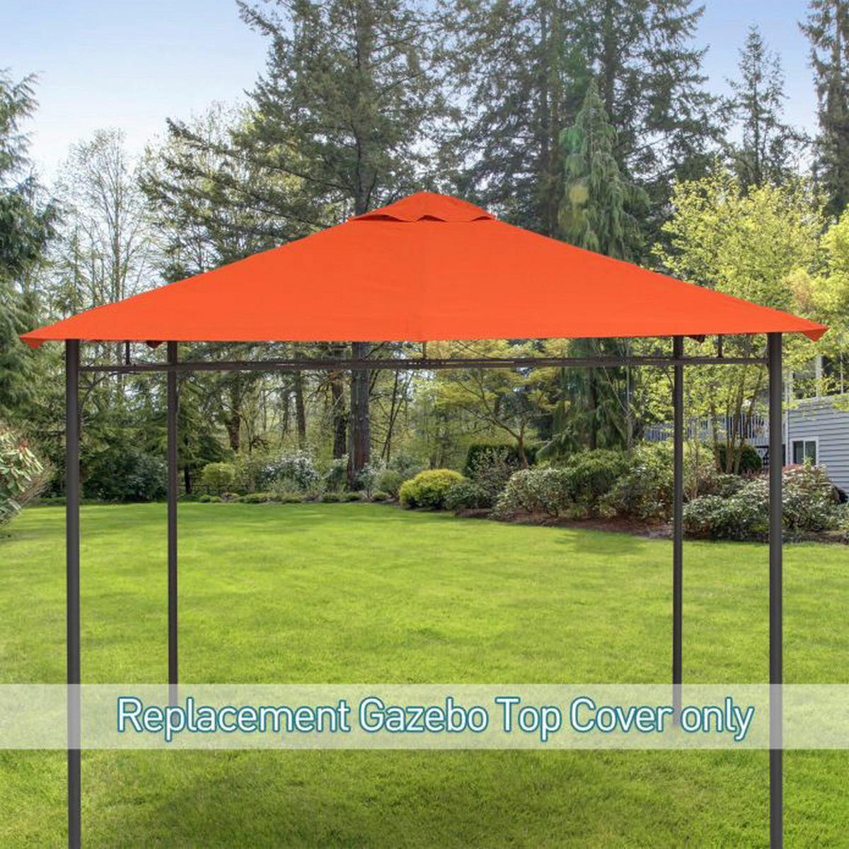 Outsunny Ersatzdach orange Polyester-Mischgewebe B/L: ca. 300x300 cm Ersatzdach - orange (300,00/300,00cm) - Outsunny
