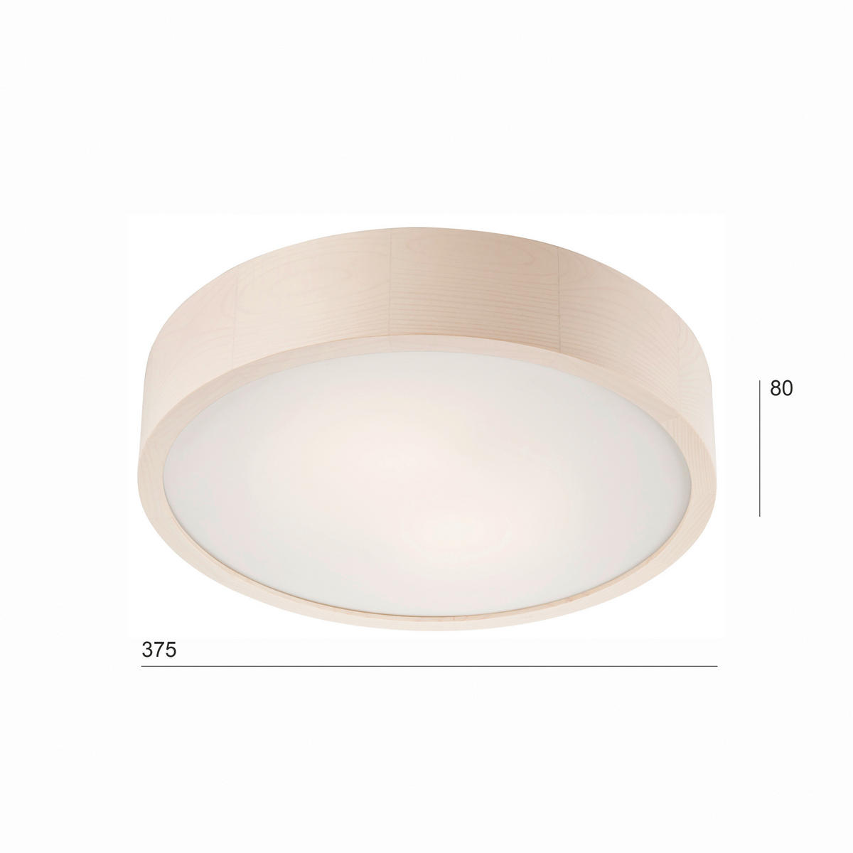 Lamkur Deckenleuchte weiß Glas Holz B/H/L: ca. 38,5x12x38,5 cm 2 Brennstellen Eveline - weiß (38,50/38,50/12,00cm) - Lamkur