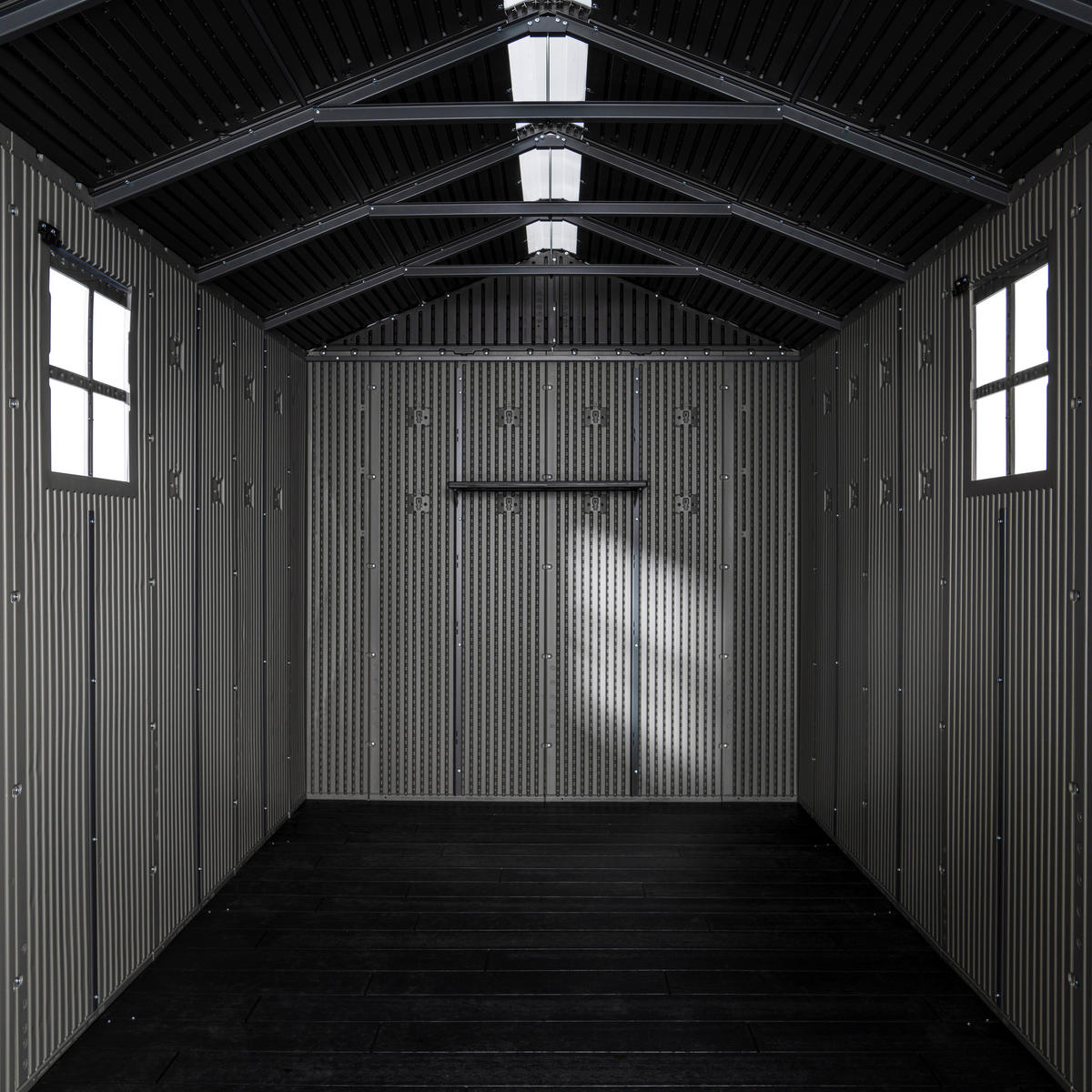 Lifetime Gerätehaus Utah grau B/H/L: ca. 206,2x264,4x426,5 cm Utah - grau (426,50/206,20/264,40cm) - Lifetime
