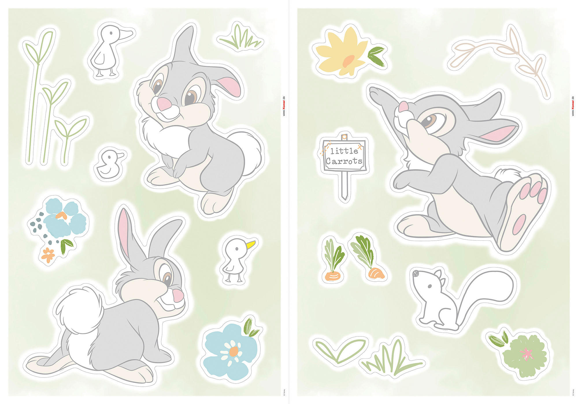 Komar Wandtattoo Thumper Growing Carrots  Thumper Growing Carrots B/L: ca. 50x70 cm Thumper Growing Carrots - (50,00/70,00cm) - Komar