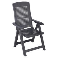 ProGarden Klappsessel Tampa anthrazit Kunststoff B/H/T: ca. 61x109x60 cm Tampa - anthrazit (61,00/109,00/60,00cm) - ProGarden