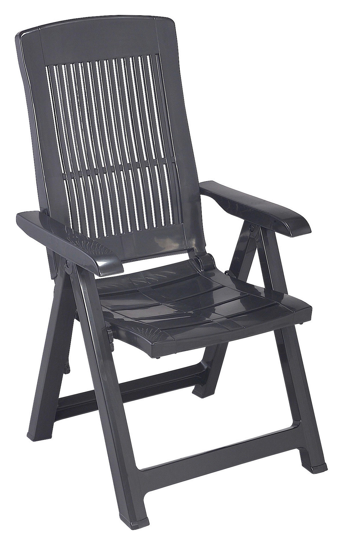 ProGarden Klappsessel Tampa anthrazit Kunststoff B/H/T: ca. 61x109x60 cm Tampa - anthrazit (61,00/109,00/60,00cm) - ProGarden