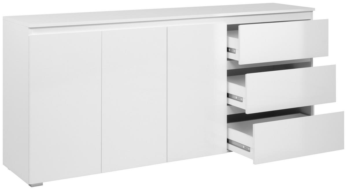 Sideboard Capetown weiß weiß glänzend B/H/T: ca. 179x81x40 cm Capetown - weiß (179,00/81,00/40,00cm)