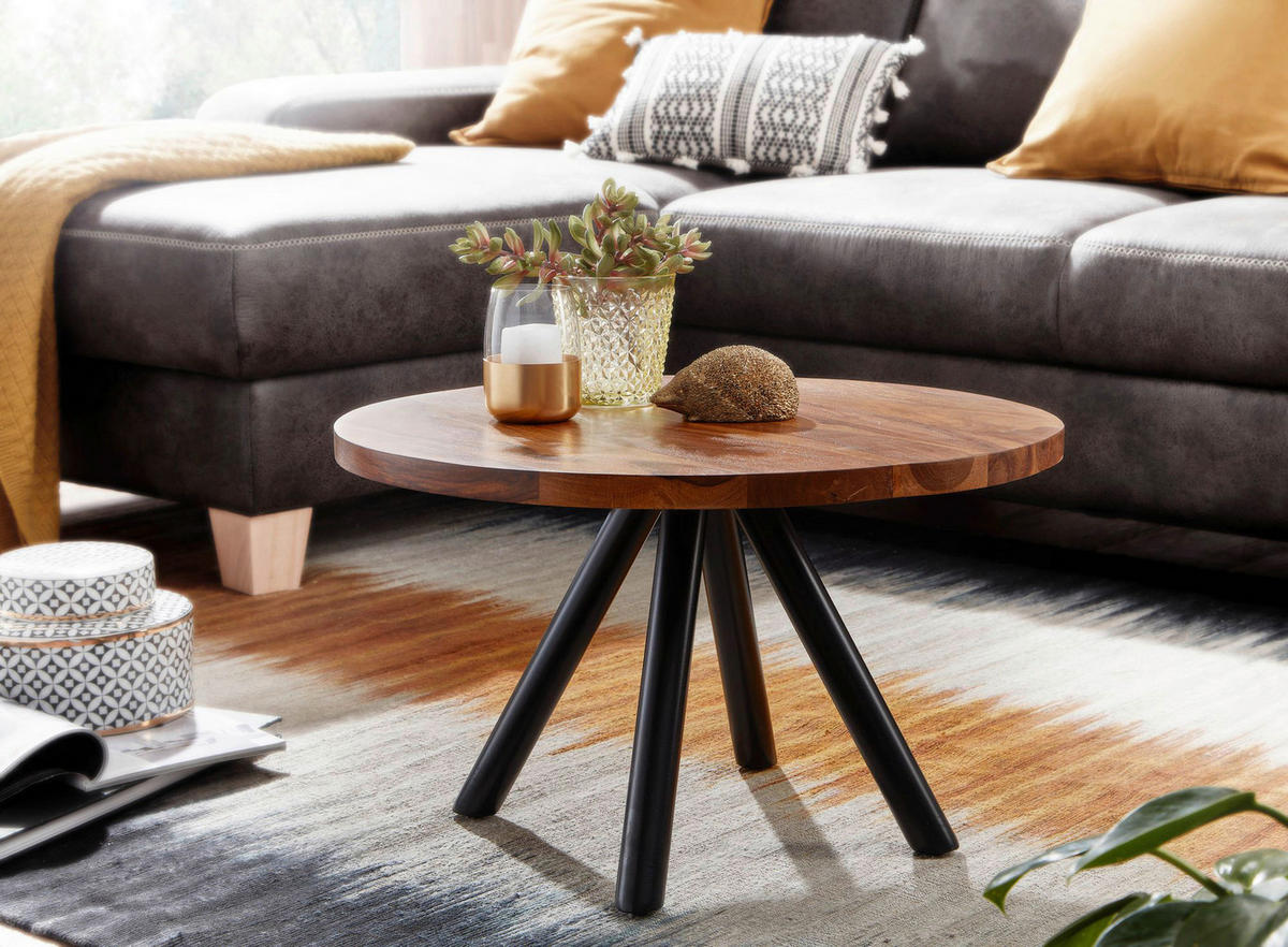 Couchtisch braun B/H/T: ca. 60x35x60 cm Couchtisch - braun (60,00/35,00/60,00cm) - Wohnling