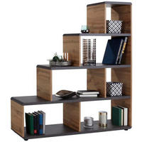 Regal Fontana New Beton dunkel Optik Eiche Wotan Nachbildung B/H/T: ca. 139x148x35 cm Fontana New - Eiche/Beton (139,00/148,00/35,00cm)