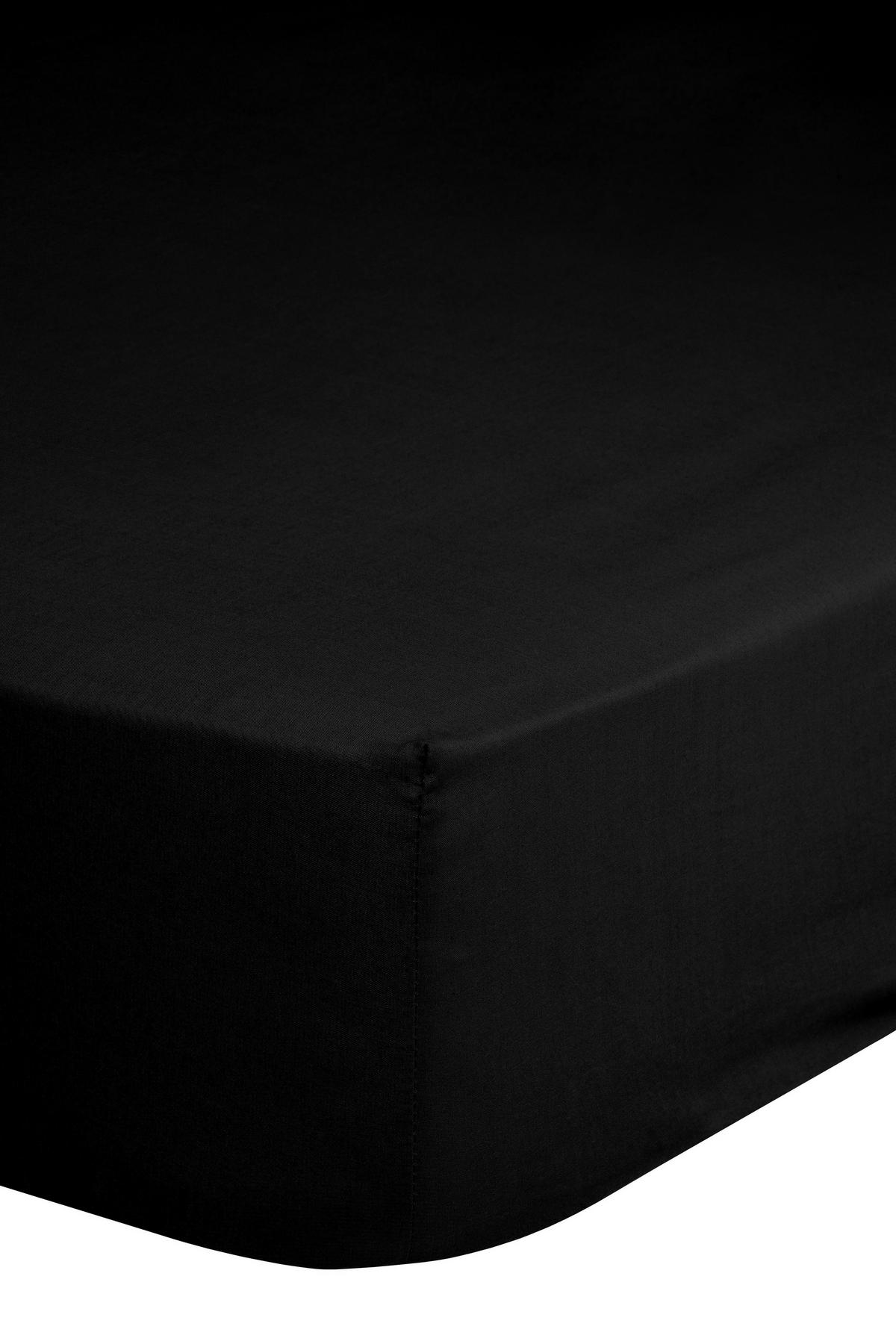 Baumwoll Spannbetttuch Spannbetttuch-Baumwolle 80x200cm - schwarz (80,00/200,00cm) - Good Morning