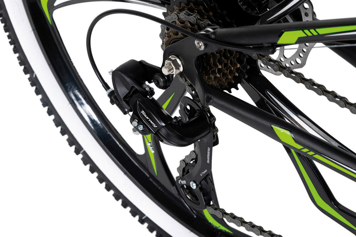 KS-Cycling Mountain-Bike Scrawler KS600M 27,5 Zoll Rahmenhöhe 51 cm 21 Gänge schwarz schwarz ca. 27,5 Zoll Scrawler - schwarz/grün - KS-Cycling