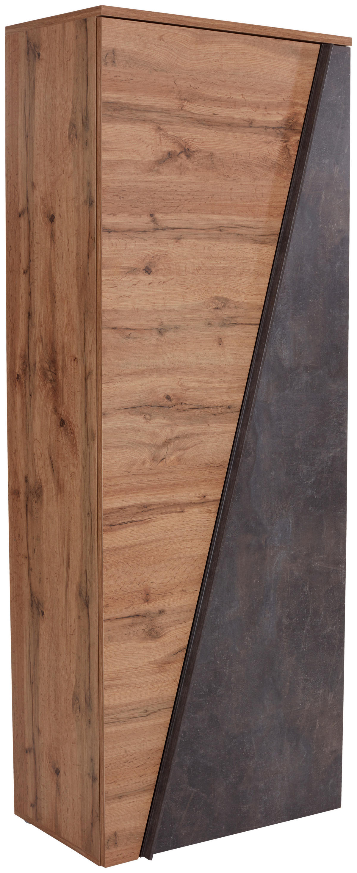 Garderobenschrank Venedig Eiche Wotan Nachbildung Beton dunkel Optik B/H/T: ca. 70x196x36 cm Venedig - Eiche (70,00/196,00/36,00cm)