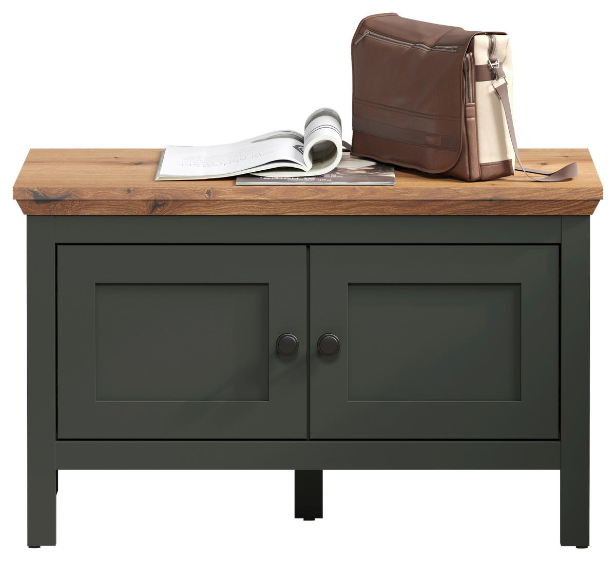 Sitzbank Stanton tannengrün Eiche Evoke Coast Nachbildung B/H/T: ca. 77x48x39 cm Stanton - Eiche/tannengrün (77,00/48,00/39,00cm)