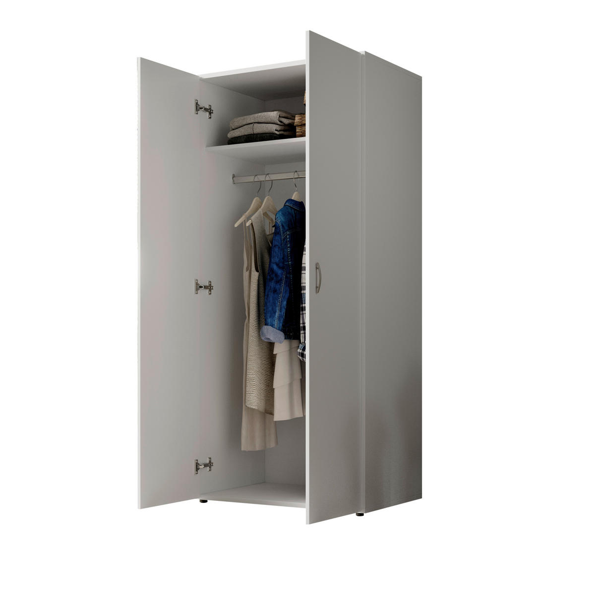 Kleiderschrank Joe weiß B/H/T: ca. 81x176x50,8 cm Joe - weiß (81,00/176,00/50,80cm)