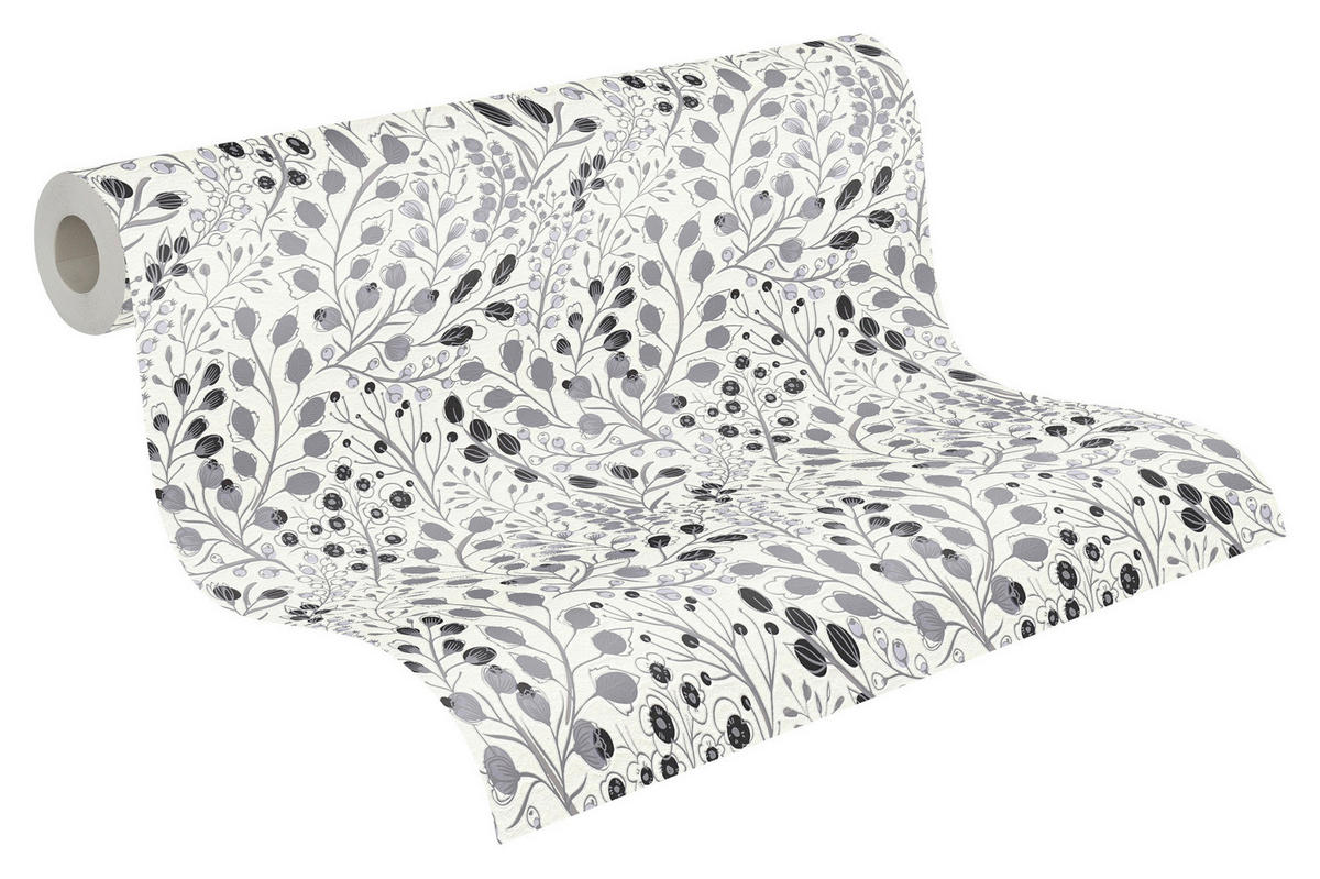A.S.Creation Vliestapete Attractive 2 Floral grau B/L: ca. 53x1005 cm Attractive 2 - grau (53,00/1005,00cm) - A.S.Creation