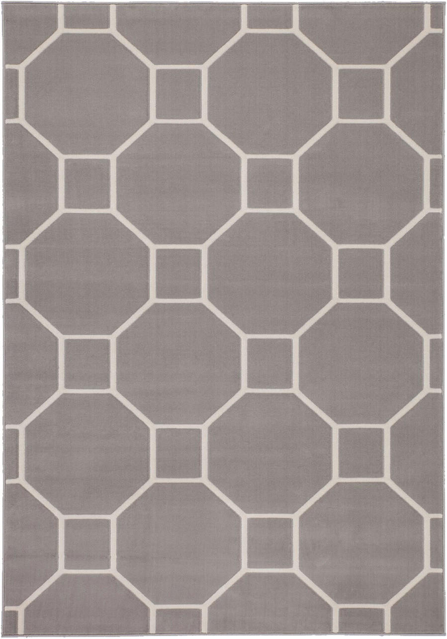 Kayoom Kurzflorteppich Lina 125 taupe B/L: ca. 80x300 cm Lina 125 - taupe/elfenbein (80,00/300,00cm) - Kayoom