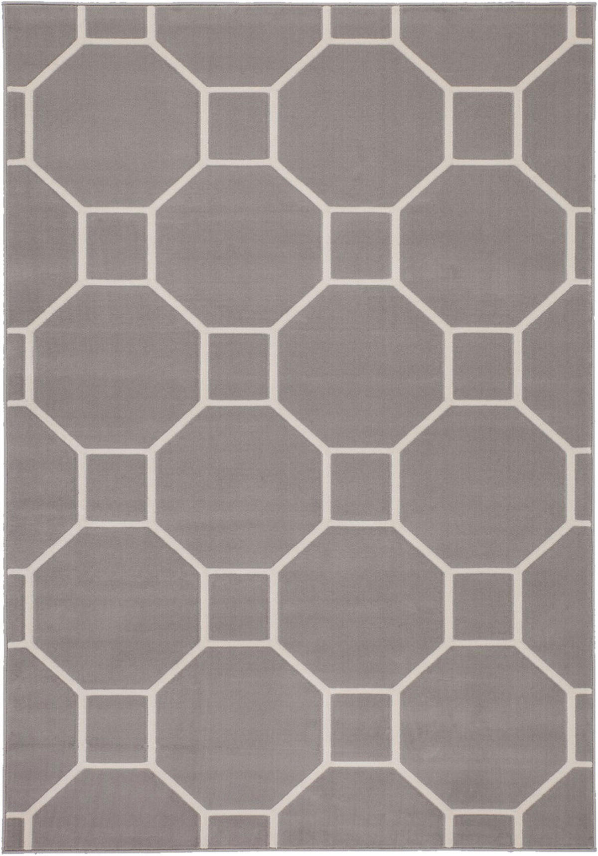 Kayoom Kurzflorteppich Lina 125 taupe B/L: ca. 80x300 cm Lina 125 - taupe/elfenbein (80,00/300,00cm) - Kayoom