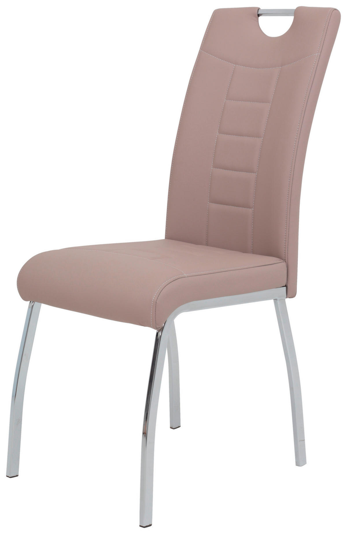 Stuhl Andrea 4er Set Cappuccino Chrom Kunstleder Metall B/H/T: ca. 43x100x64 cm Andrea 4er Set - Chrom/Cappuccino (43,00/100,00/64,00cm) - Hela