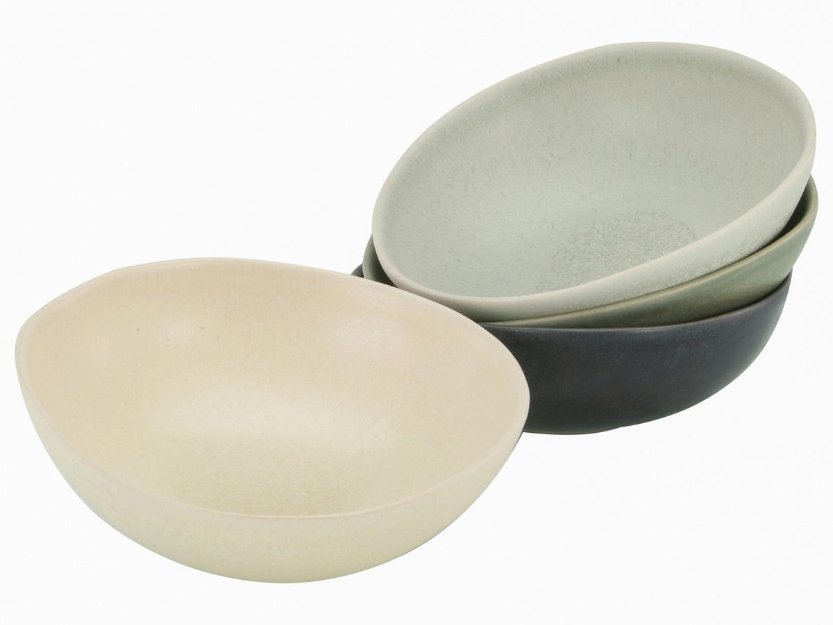 CreaTable Müslischalenset PIETRA multicolor Steinzeug B/T/L: ca. 20,5x16,5x16,5 cm PIETRA - multicolor (20,50/16,50cm) - CreaTable